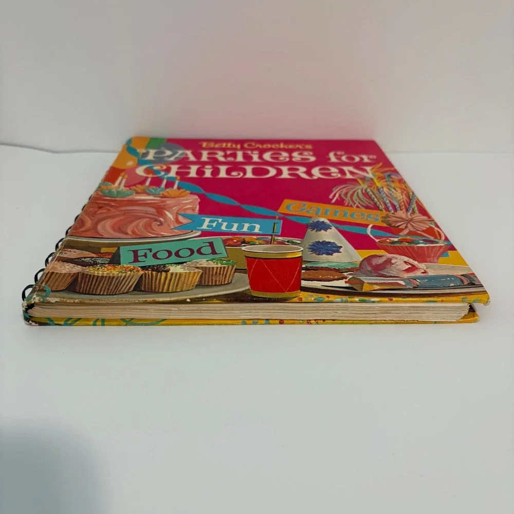 Betty Crocker Parties for Children Vintage 1964 Spiral Cookbook Kids Great